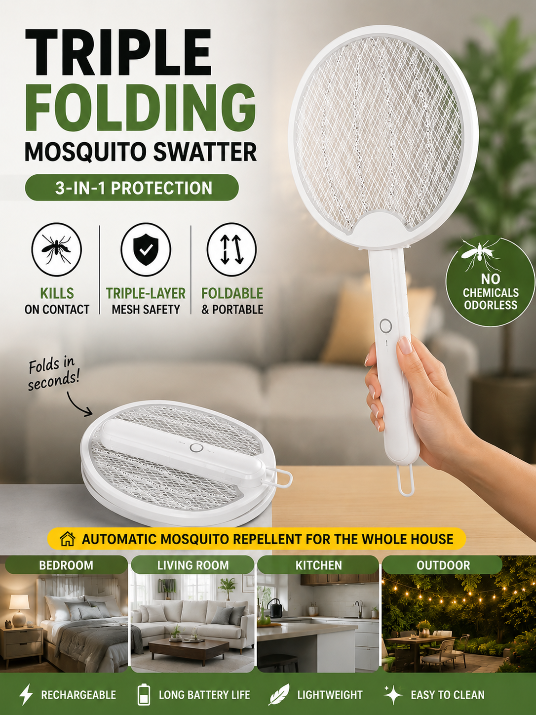 Rechargeable Electric Bug Swatter